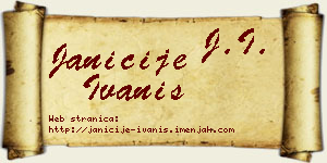 Janićije Ivaniš vizit kartica